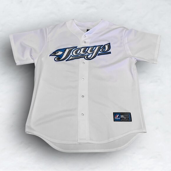 Majestic Toronto Blue Jays Ricky Romero Retro Logo Jersey Shirt - Picture 1 of 5